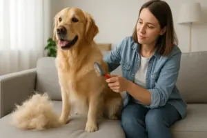 Come gestire la muta del golden retriever? Evita accumuli di pelo con questi consigli