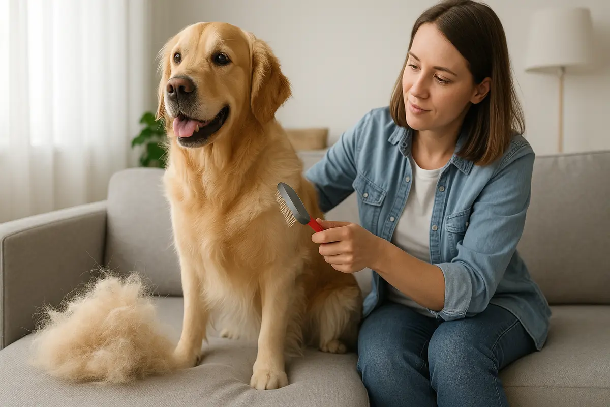 Come gestire la muta del golden retriever? Evita accumuli di pelo con questi consigli