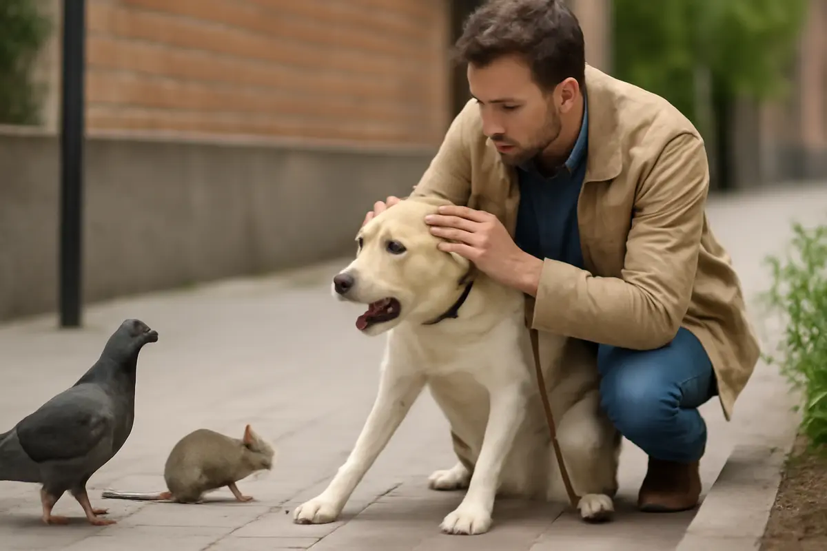 Cosa fare se il cane ha paura degli altri animali urbani? L’errore che può peggiorare la situazione