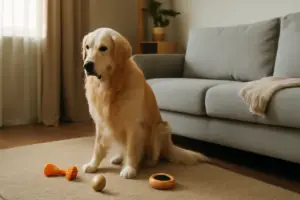 Golden retriever lasciato solo in casa: strategie concrete per ridurre il rischio di abbaio e ansia