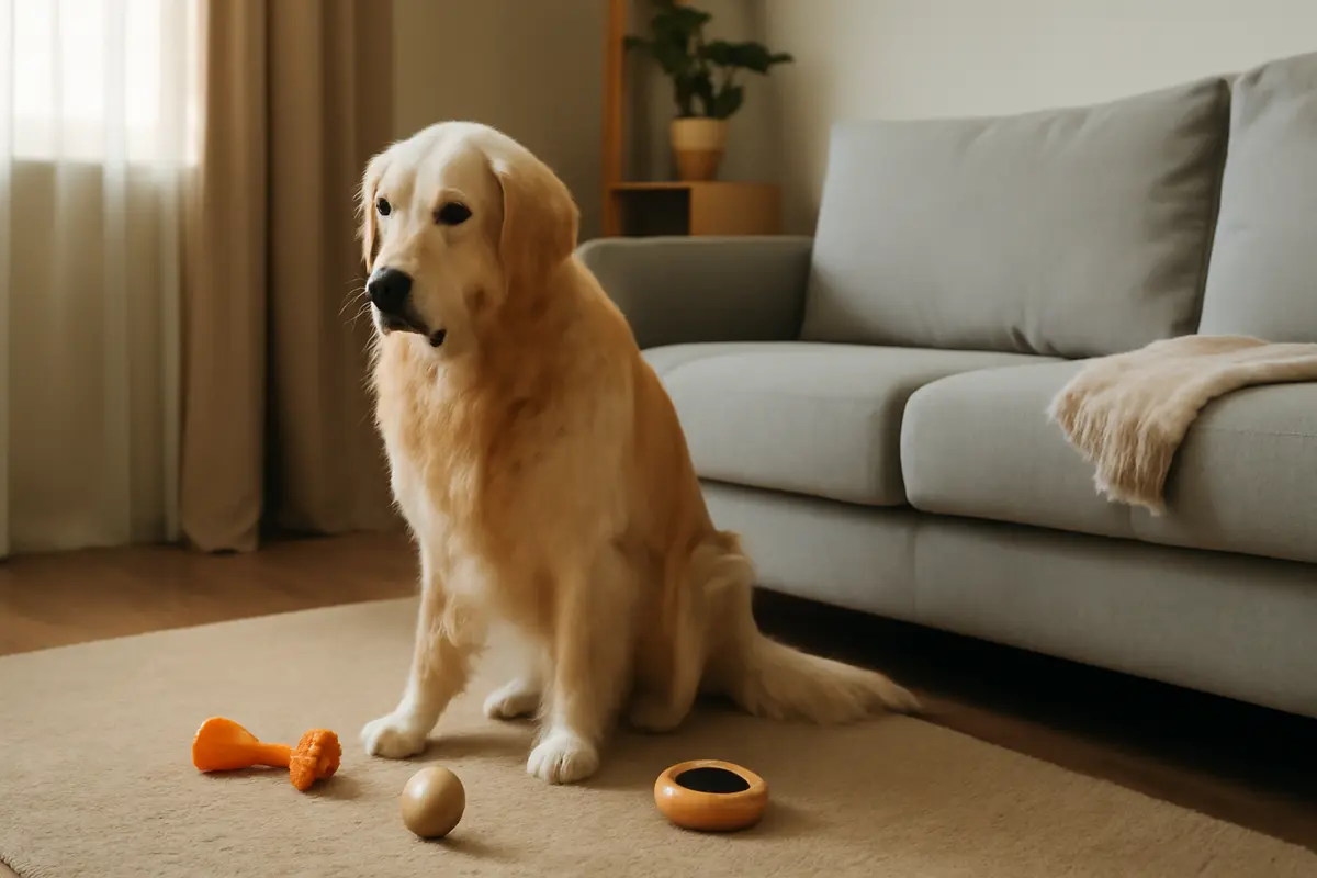 Golden retriever lasciato solo in casa: strategie concrete per ridurre il rischio di abbaio e ansia