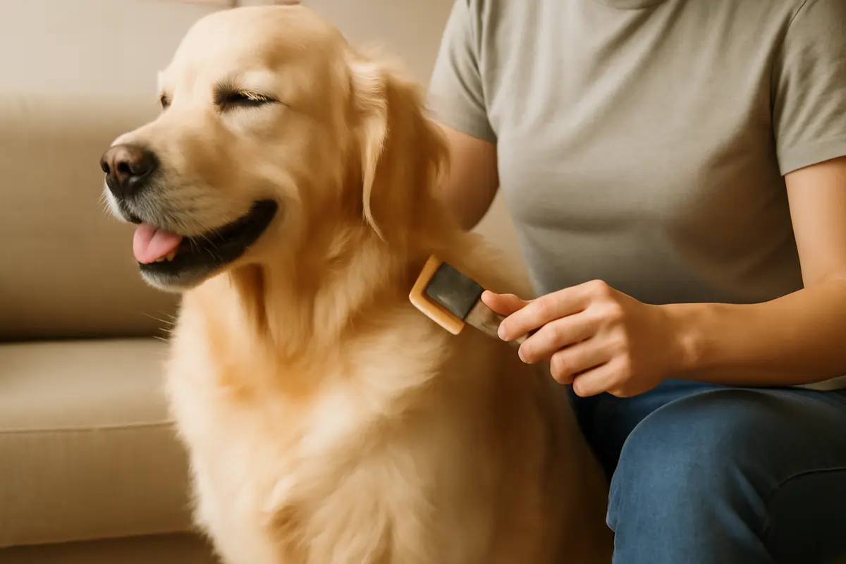 Spazzolatura regolare del golden retriever: vantaggi sottovalutati per il benessere della pelle
