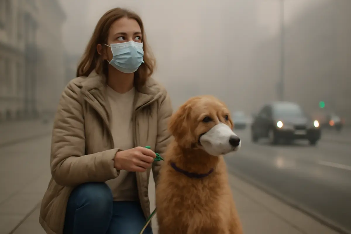 Come gestire la convivenza tra cane e smog cittadino? I rimedi che davvero proteggono la salute respiratoria