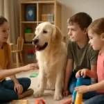 Incontri educativi per bambini e golden retriever: l’attività ludica che fa crescere responsabilità e rispetto