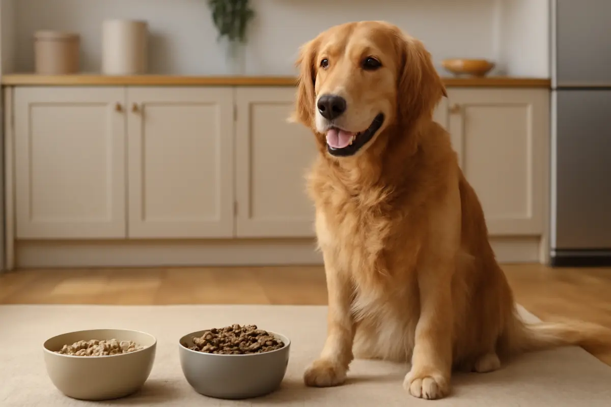 Cambio di alimentazione: come farlo senza stress per il golden retriever adulto