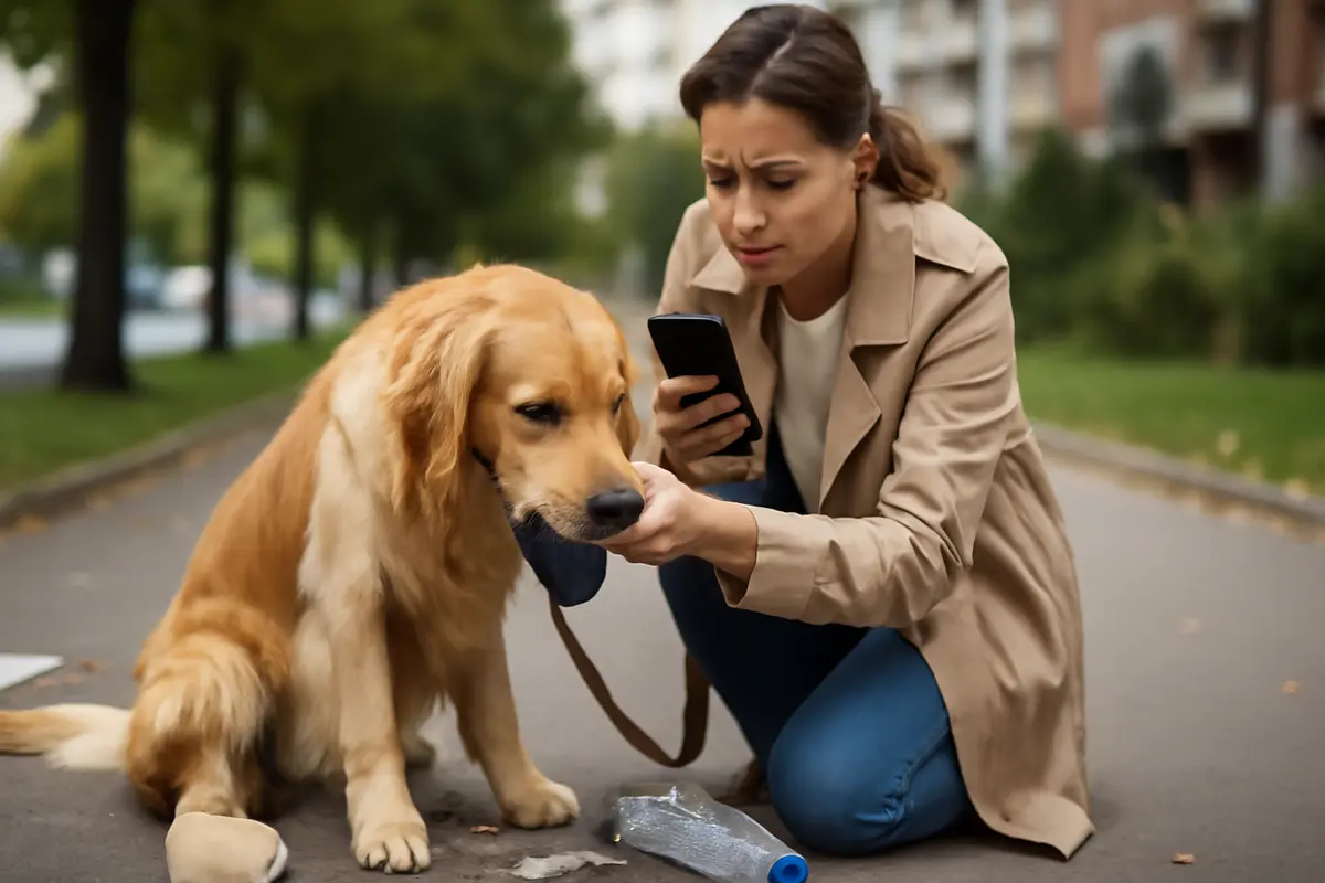 Cosa fare se il golden retriever ingerisce rifiuti urbani durante la passeggiata? Azioni tempestive che evitano gravi conseguenze