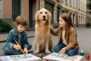 Golden retriever e bambini in città: perché partecipare a laboratori congiunti può trasformare il rapporto